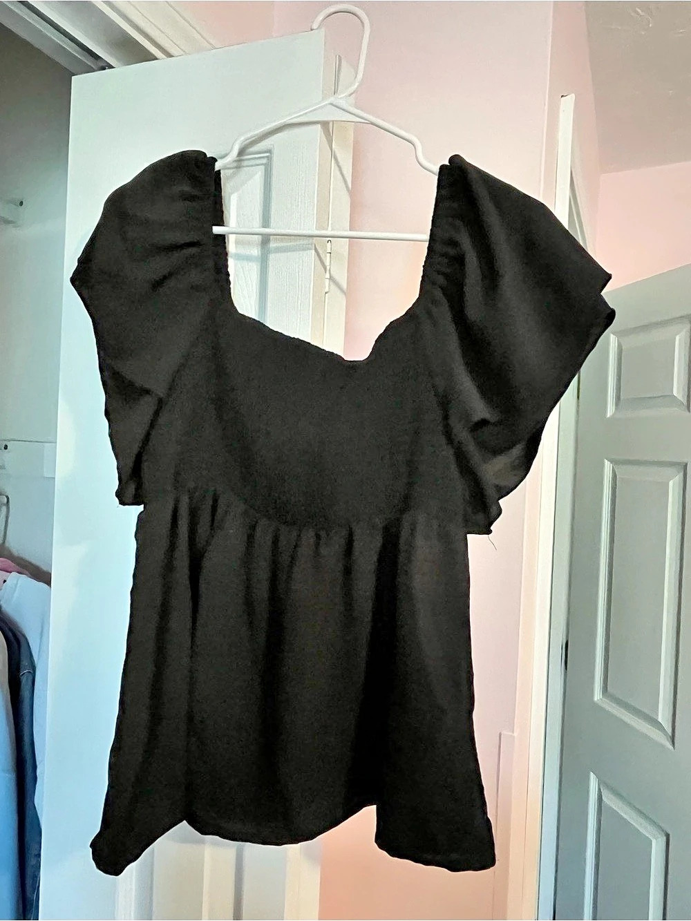 Black Short Sleeve Blouse